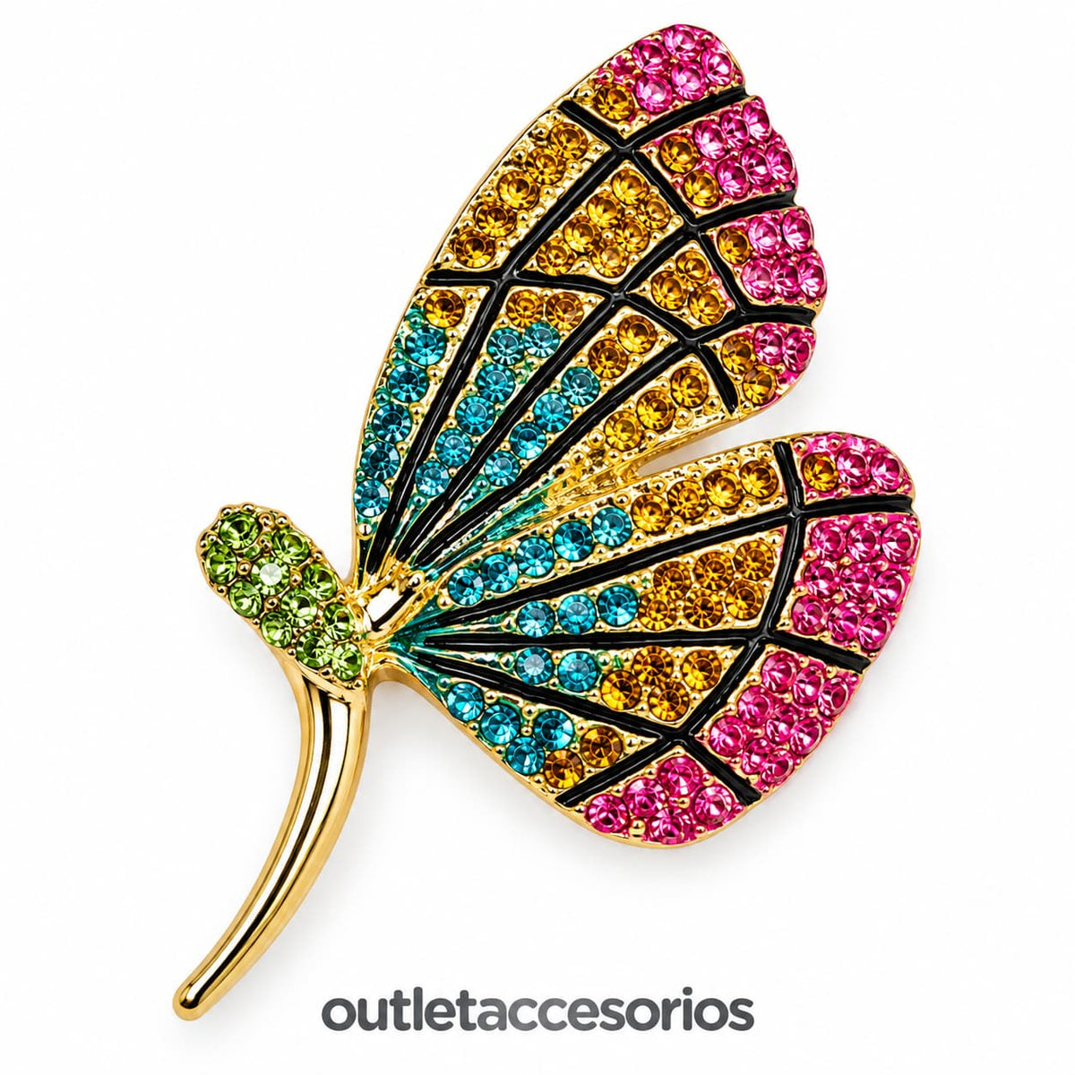 Prendedor semi mariposa