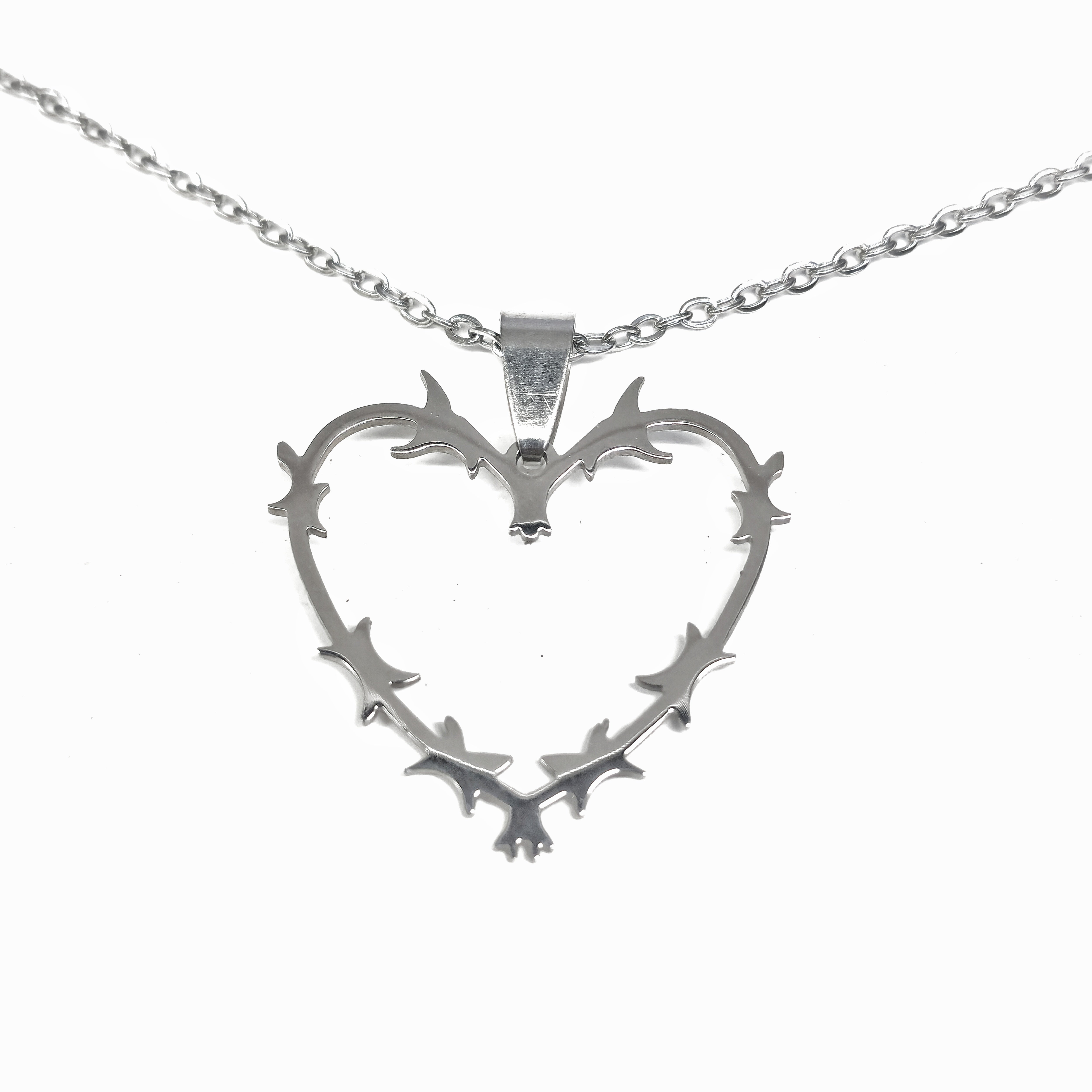 Collar corazon puntas