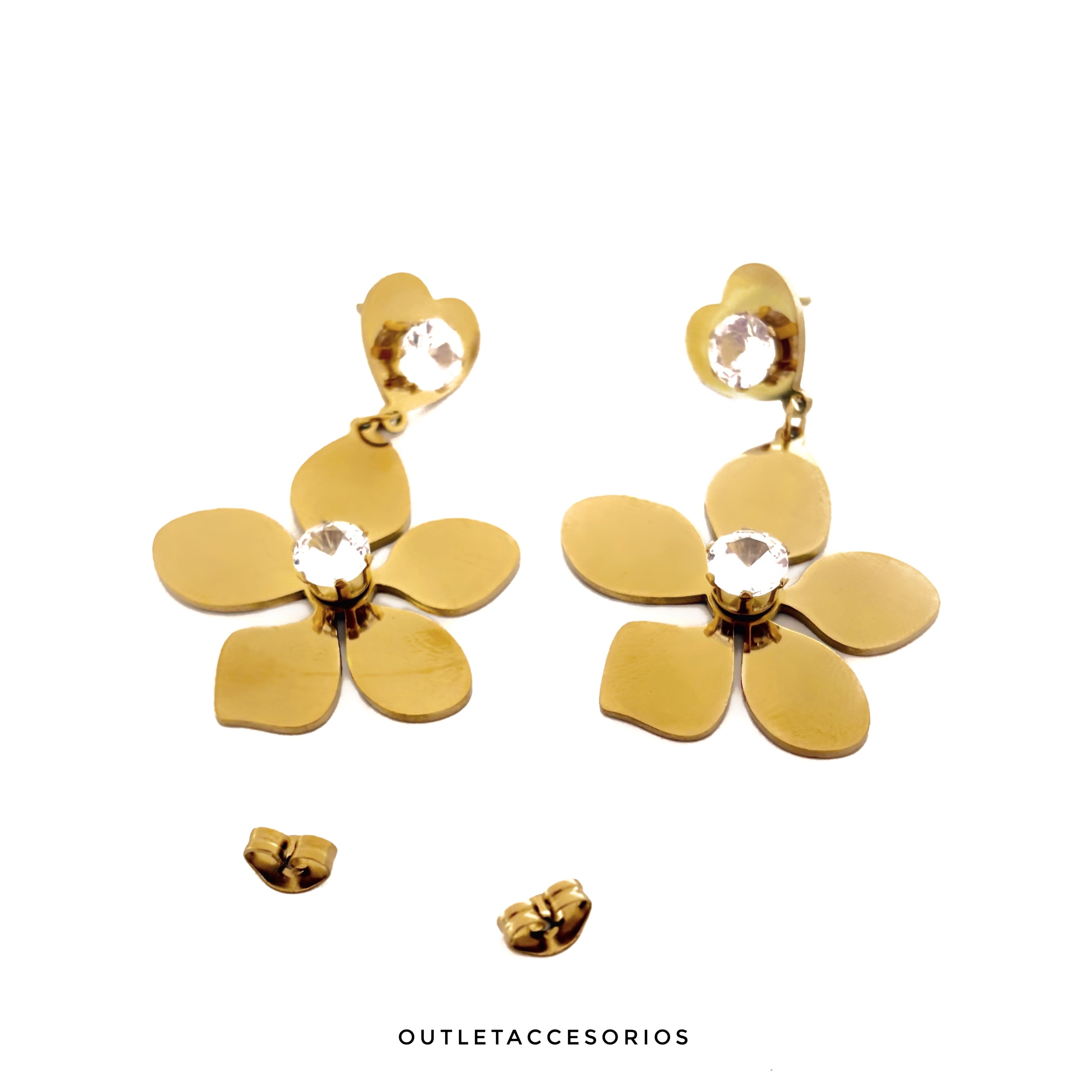 Aros flor brillo