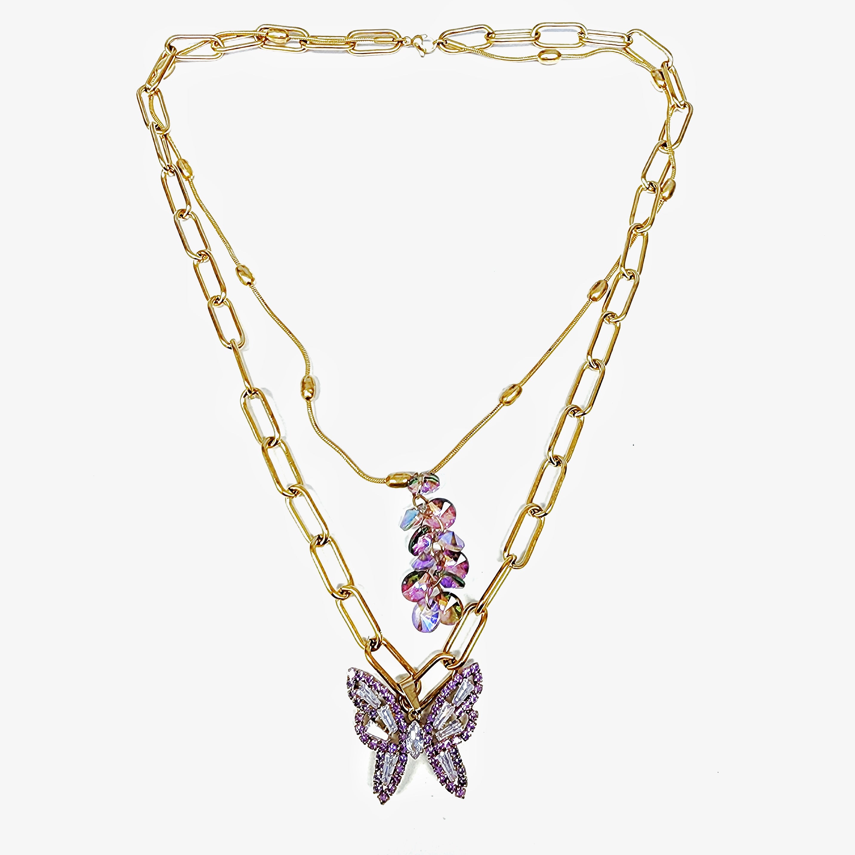 Collar mariposa swarovski