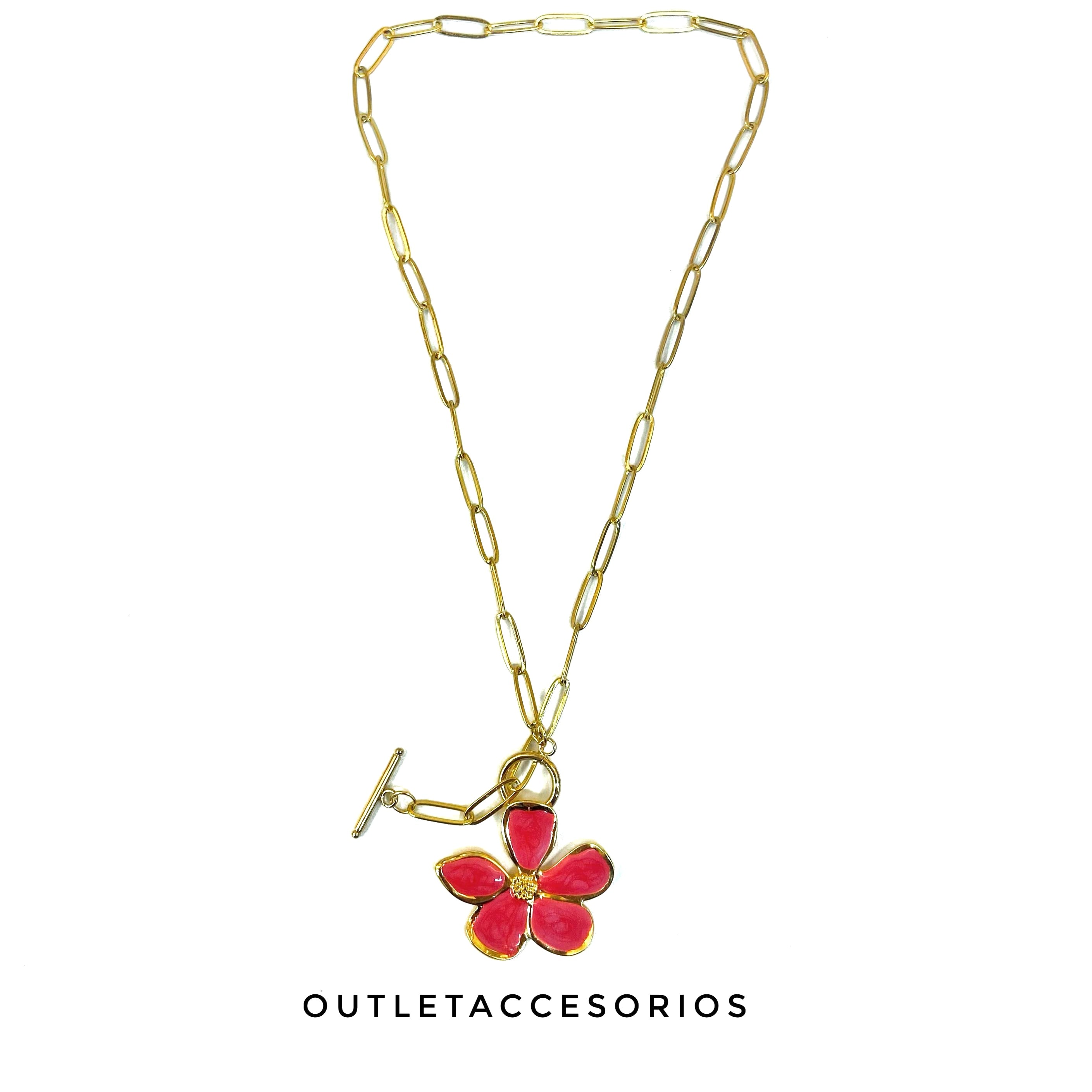Collar flor acuarela